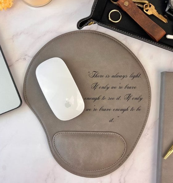 3rd anniversary gift leather mousepad