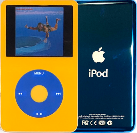 iPod classic 第5世代 HDD30GBから256GBに黄色イエローオーディオ機器