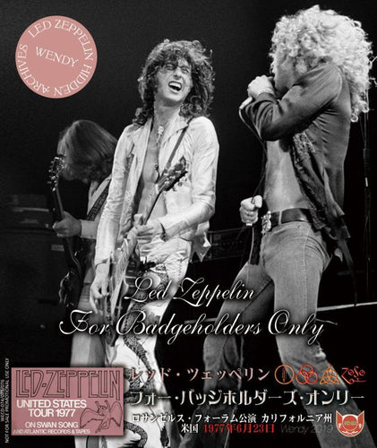 LED ZEPPELIN / FOR BADGE HOLDERS ONLY ORIGINAL WIZARDO MASTER