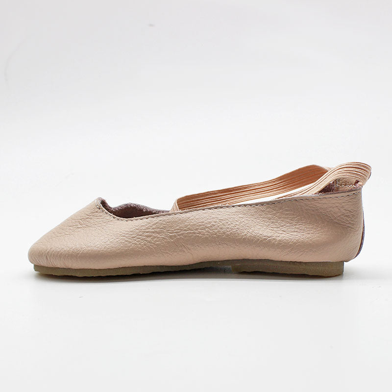 leather ballet pumps