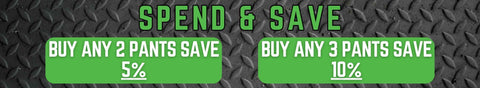 Spend & Save! Buy any 2 pants save 5%. Buy any 3 pants save 10%.