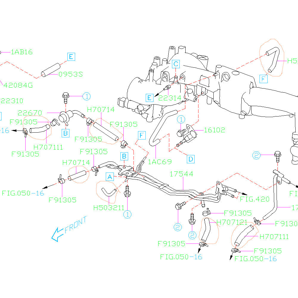 Subaru Fuel Line Replacement Kit 20042006 STI