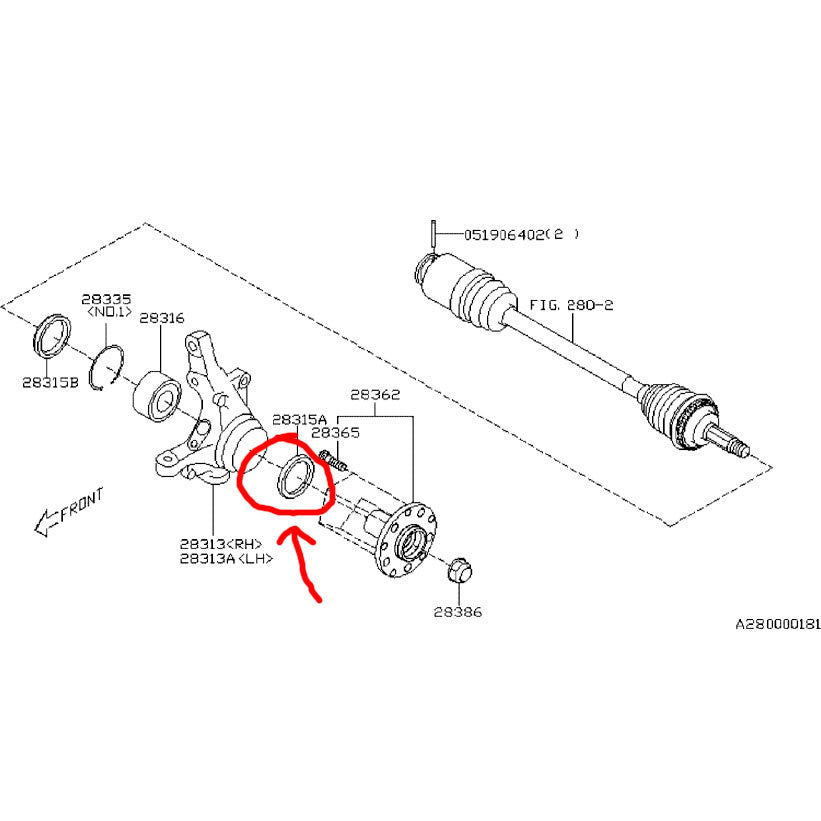 subaru wheel bearings