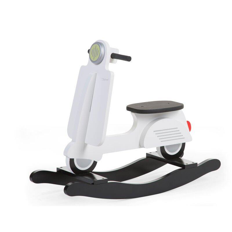White rocking scooter