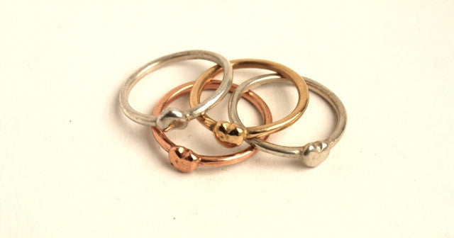 Stacking Heart Rings