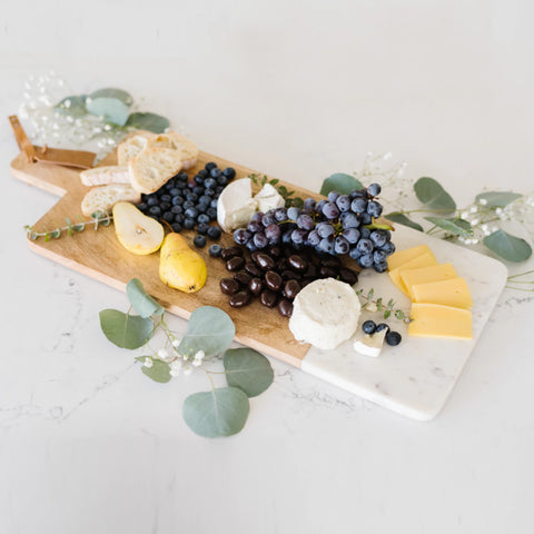 Wood and Marble Charcuterie Board from The Gathering Collection