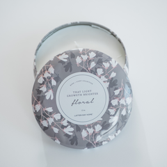 Large Floral Scented Candle 