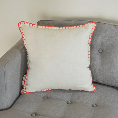 Red Stitch Christmas Throw Pillow