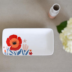 Floral Ceramic Serving Tray