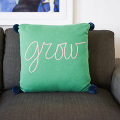 Grow Green Accent Throw Pillow