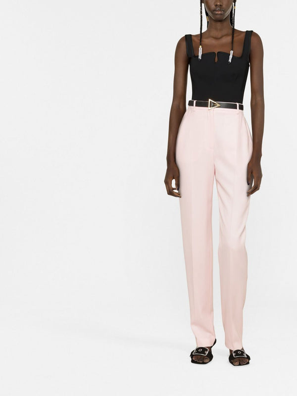 Alexander McQueen Linen High-Rise Peg Trousers - Bergdorf Goodman