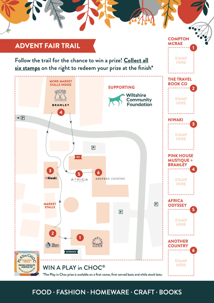 Chaldicott Advent Fair trail map of venues