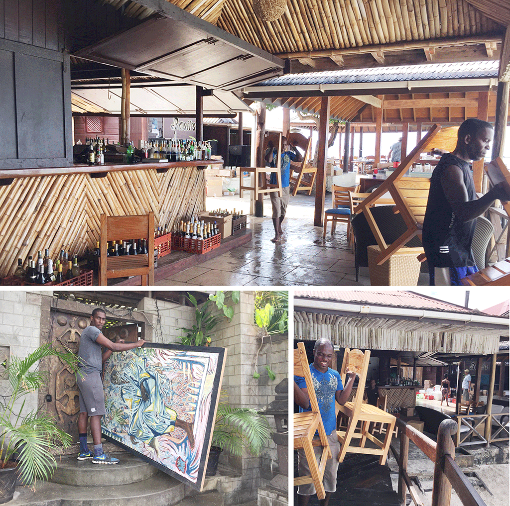 The inside of Basil's bar on Mustique