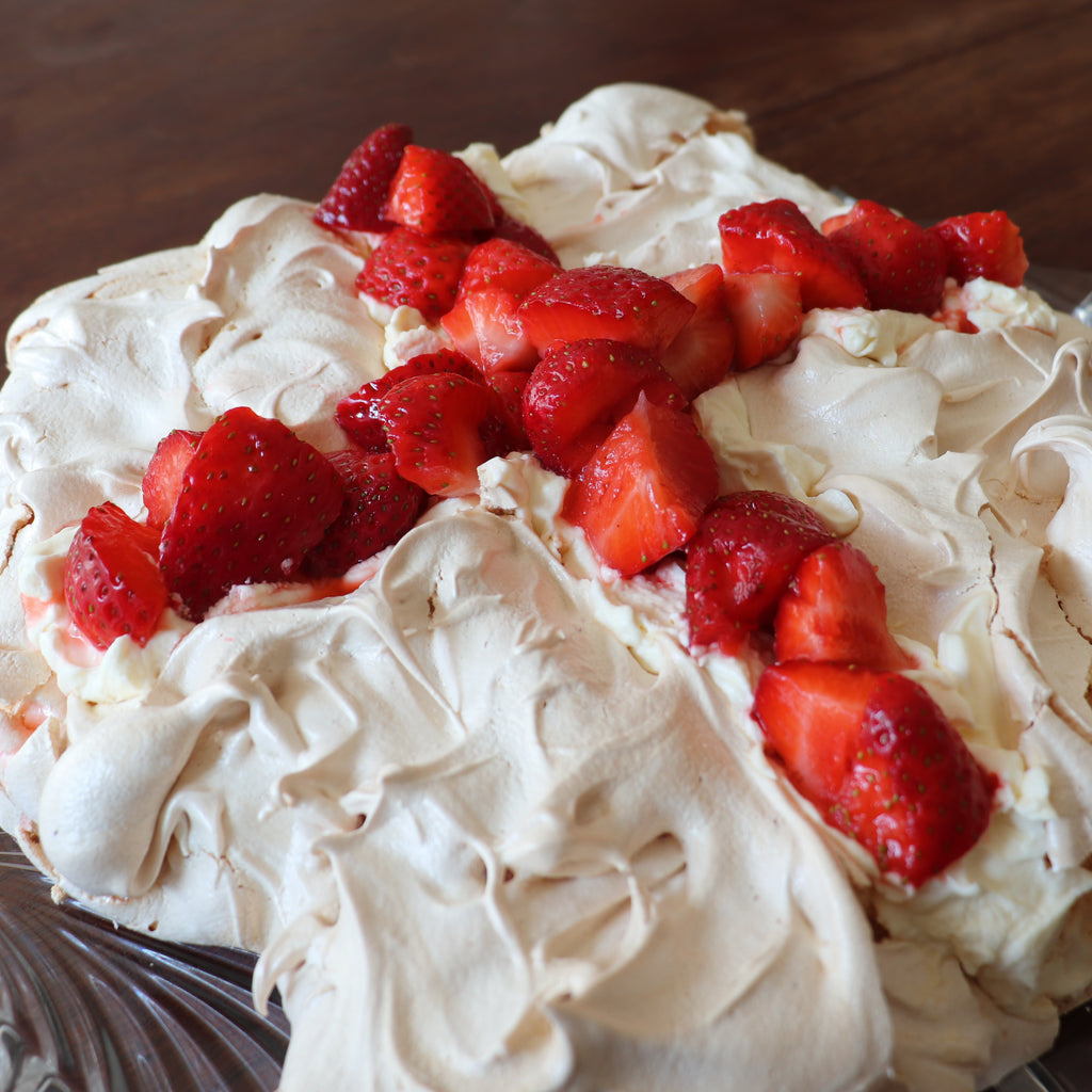 celebration pudding st georges day strawberries meringue