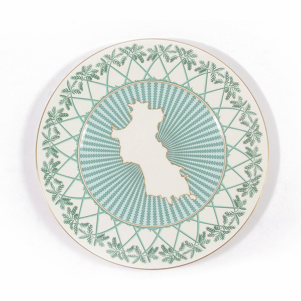 Fine bone china plate