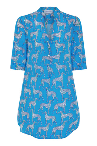 Lurcher print silk Decima dress by Lotty B