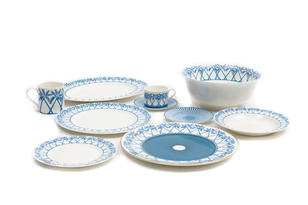 Fine Bone China by Lotty B blue and white