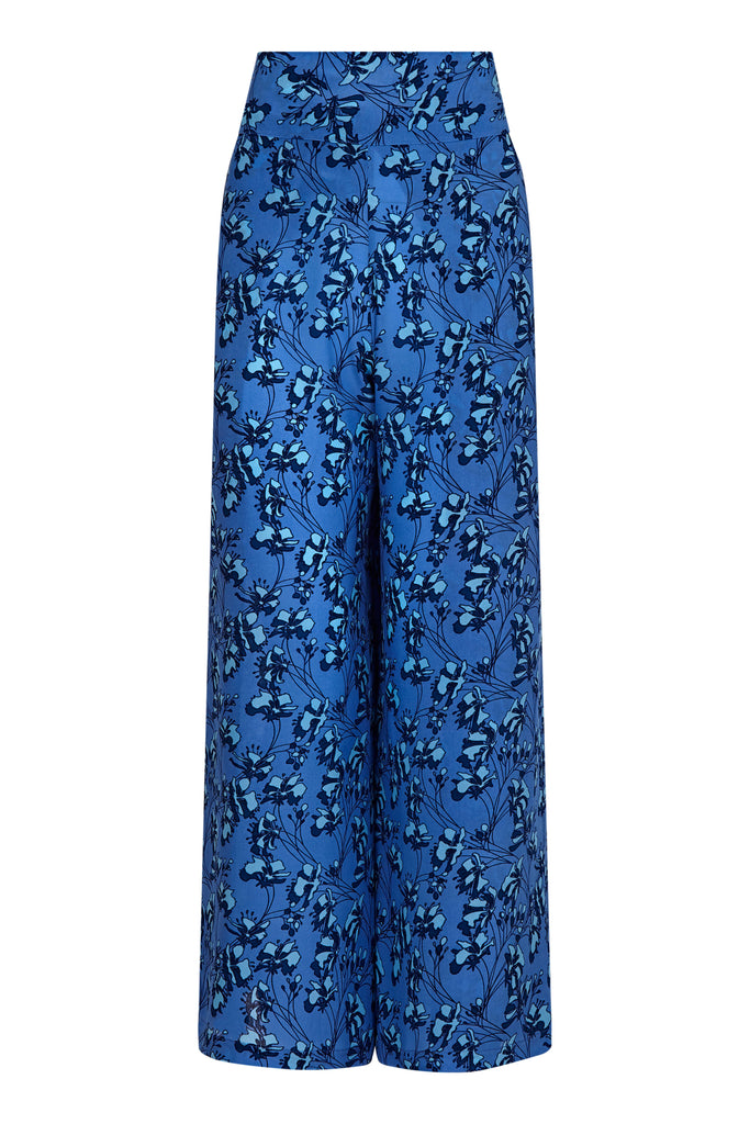 Palazzo Pants by Lotty B in Flamboyant Flower print, blue