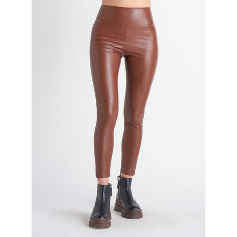 Brown Faux Leather Leggings – Vonshay