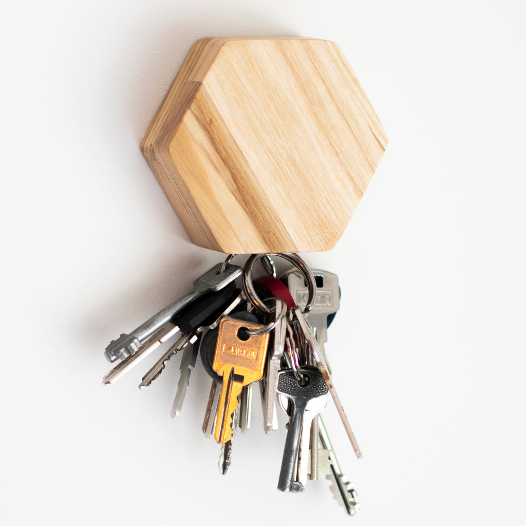 wood magnetic key holder