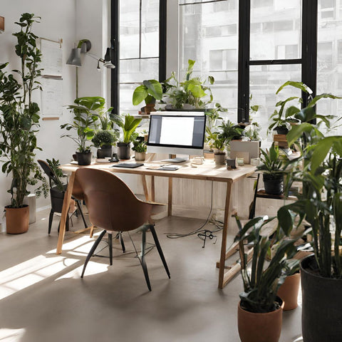 Office filled with plants