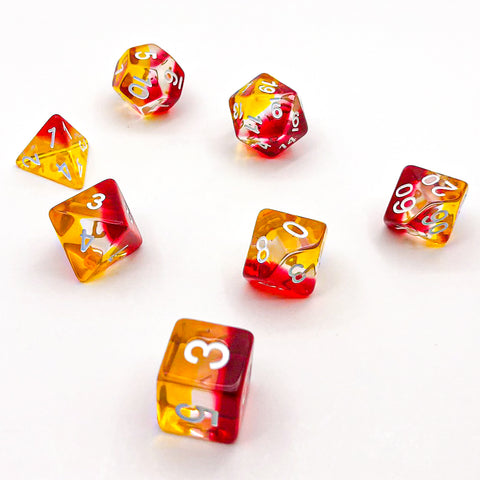 Transparent - Red, 7 Piece Polyhedral Dice Set – The Dice Viking