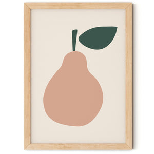 Peach Pear Nursery Print