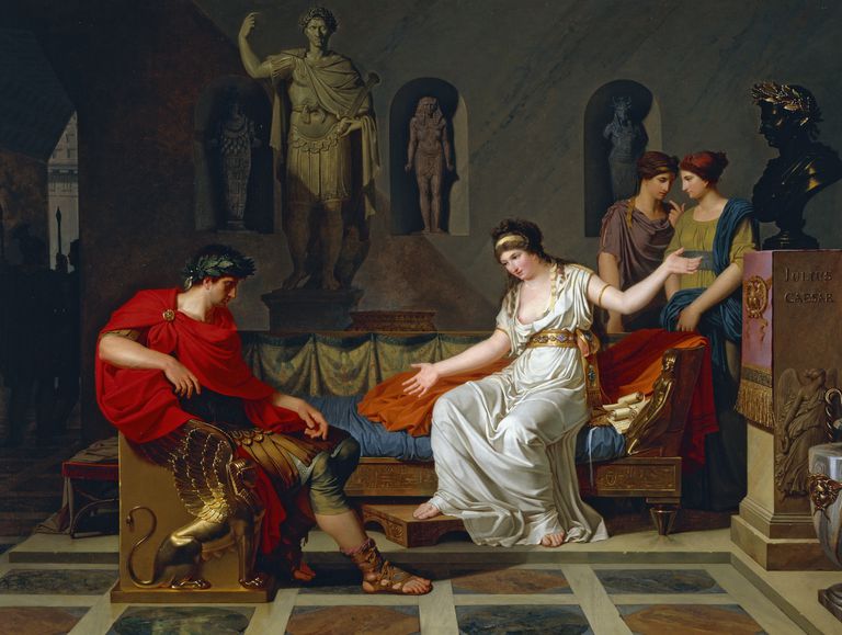 Tableau Cléopâtre et Jules césar