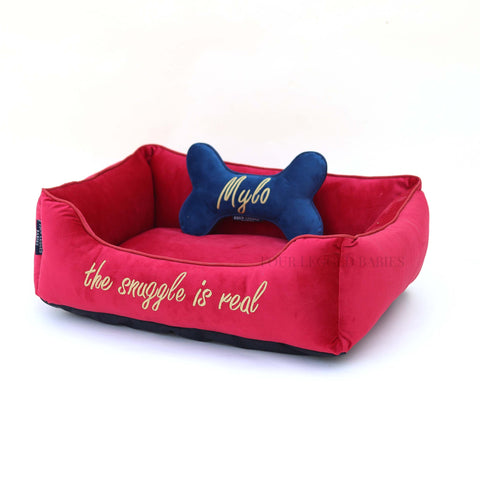Merry Red Luxurious Dog Bed