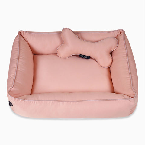 Pink dog bed