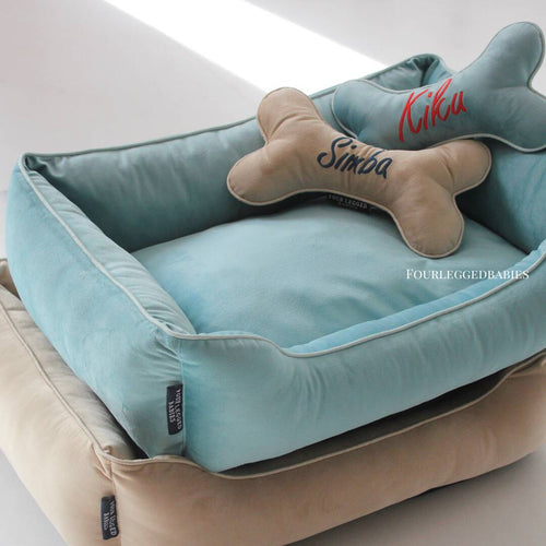 Soft Sky Luxurious Dog Bed Removable Italian Velvet Cover & Machine Washable Bed For Daily Use