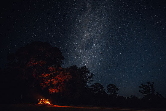 Camping under the stars