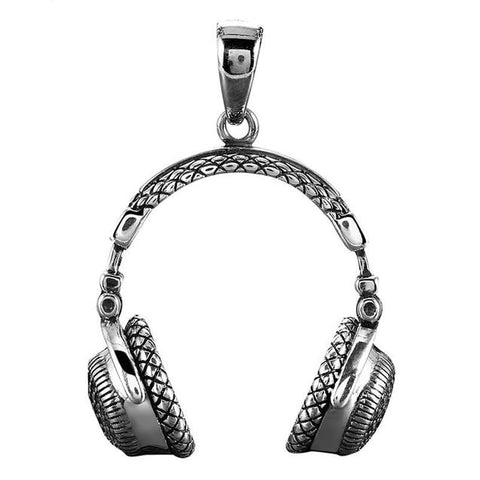 Hip Music Headphone Pendant Necklace 