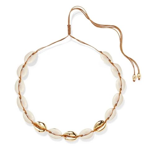 Multi-layer White Gold Puka Shell Rope Necklace