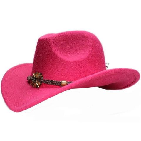 Moms and Daughter Colored Interlaced Beaded Cowgirl Hat (9 Available Colors)