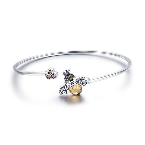 Honey Bee 925 Sterling Silver Bangle