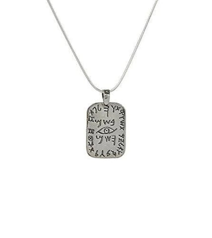 925 Sterling Silver Evil Eye Plate Runes Charm Amulet