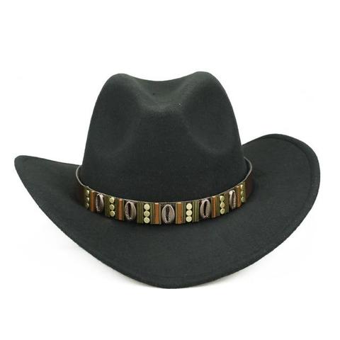 Cowrie Shells Beaded Leather Knot Floppy Cowgirl Hat (9 Available Colors)