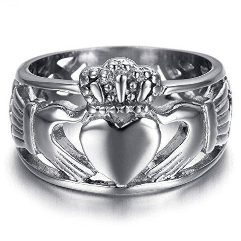 316L Stainless Steel Claddagh Ring 