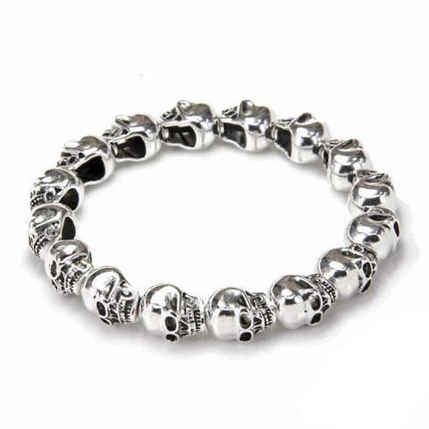  Sterling Silver Skull Bracelet