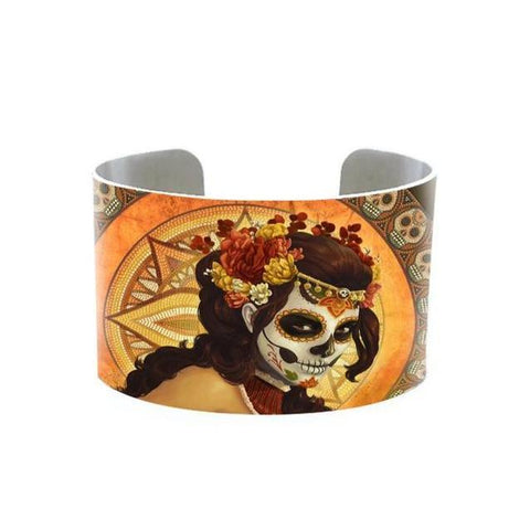 Lady Catrina Calavera Cuff Bracelet