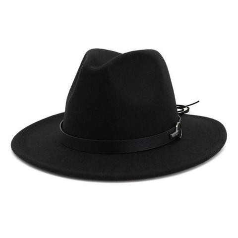 High Crown Leather Knot Tied Felt Hat (15 Available Colors)