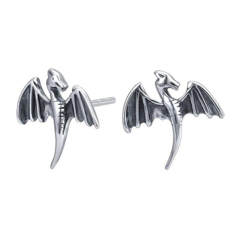 Winged Dragon Stainless Stud Earrings