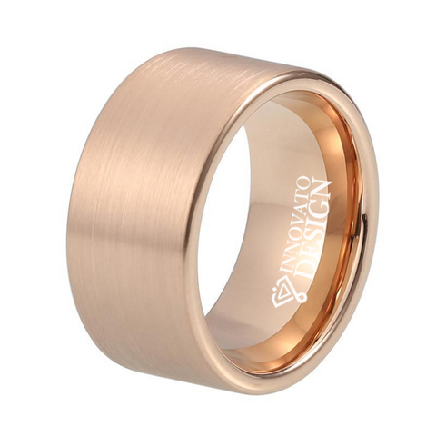 Rose Gold Tungsten Carbide Wedding Ring 