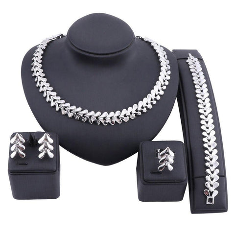 4PC Herringbone Chain Costume Jewelry Collection 