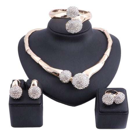 Crystal Pave Round Bud Jewelry Collection