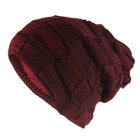 Thick Basket Weave Fur Lined Wool Cap (7 Available Color)