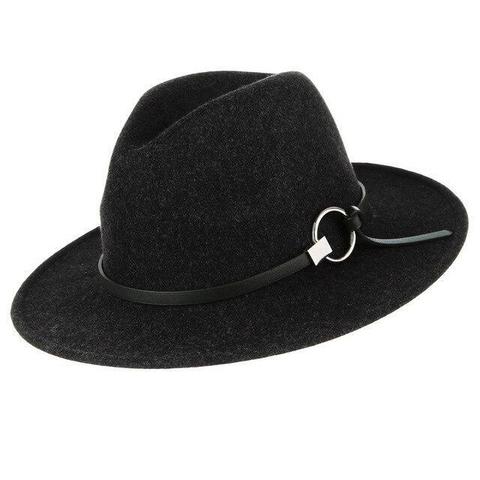 Round Buckle Slim Leather Belt Polyester Hat (7 Available Colors)
