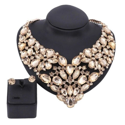 2PC Crystal Spray Costume Jewelry Collection 