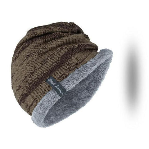 Furry Wool & Cotton Knitted Cap (5 Available Color)